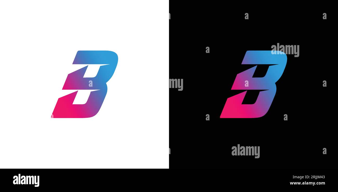 Modern and cool B logo design Stock Vector