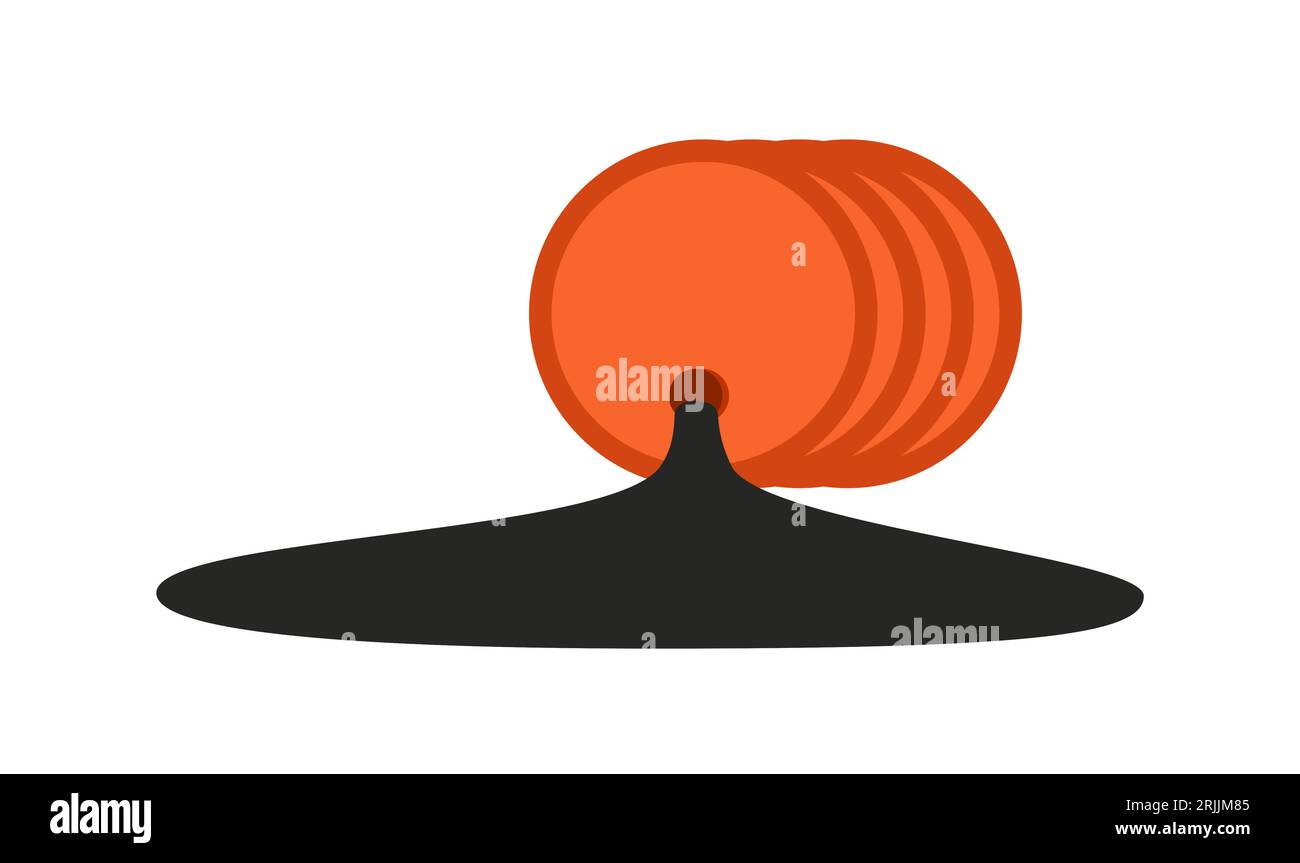 Oil spill from barrel semi flat colour vector object Stock Vector