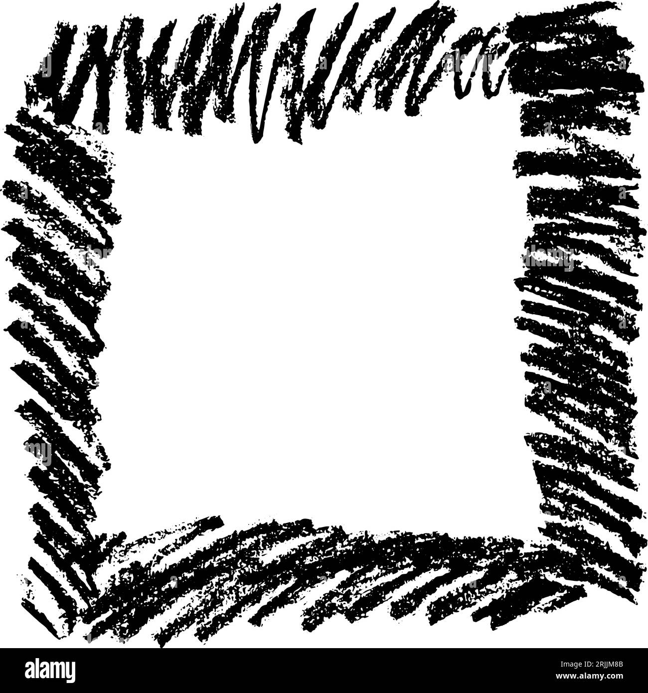 Chalk Grunge Hand Drawn Frame Stock Vector Image & Art Alamy