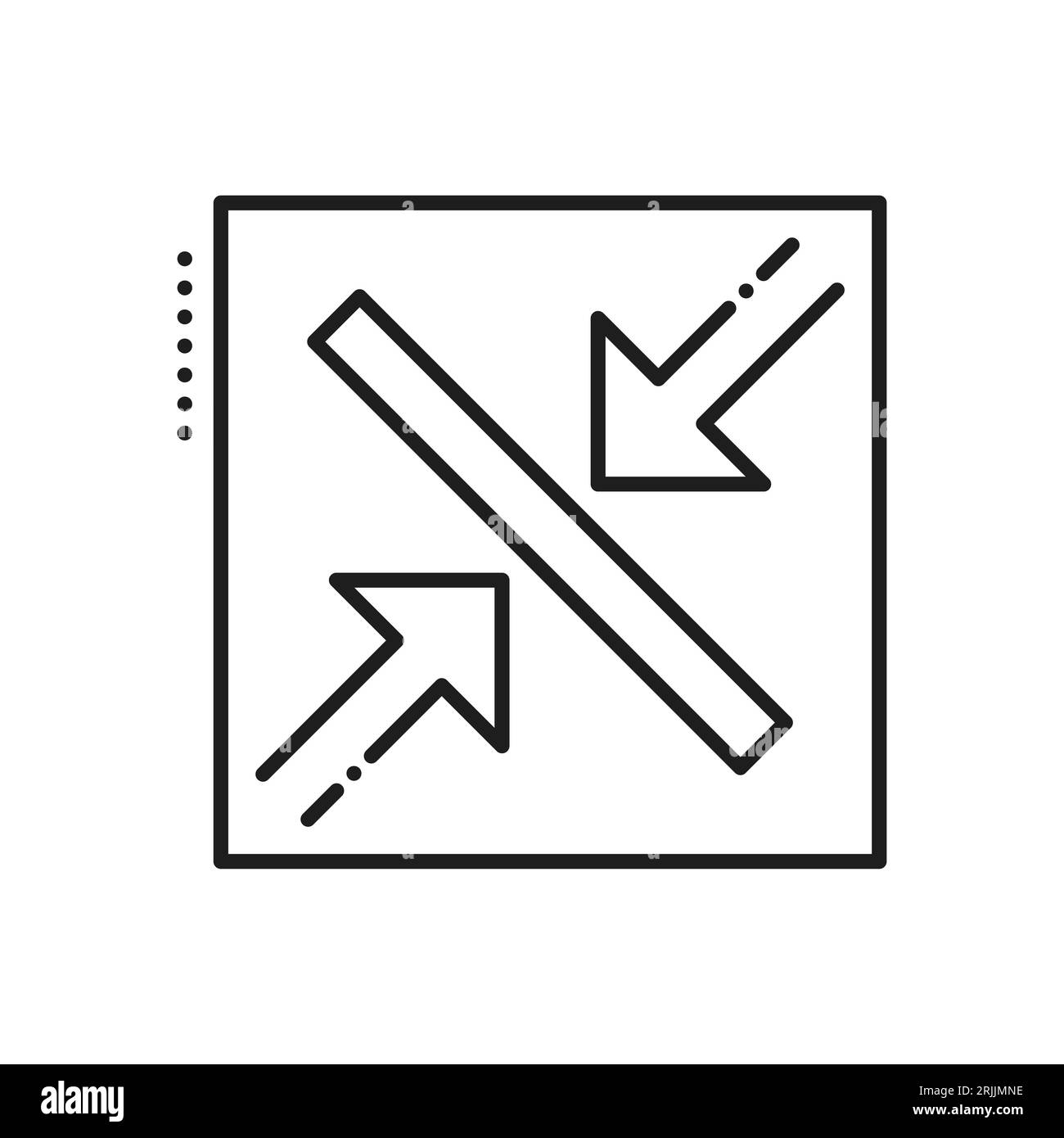 Resize and scale vector line icon. Reduce, zoom and change, expand symbol. Scaling, increase