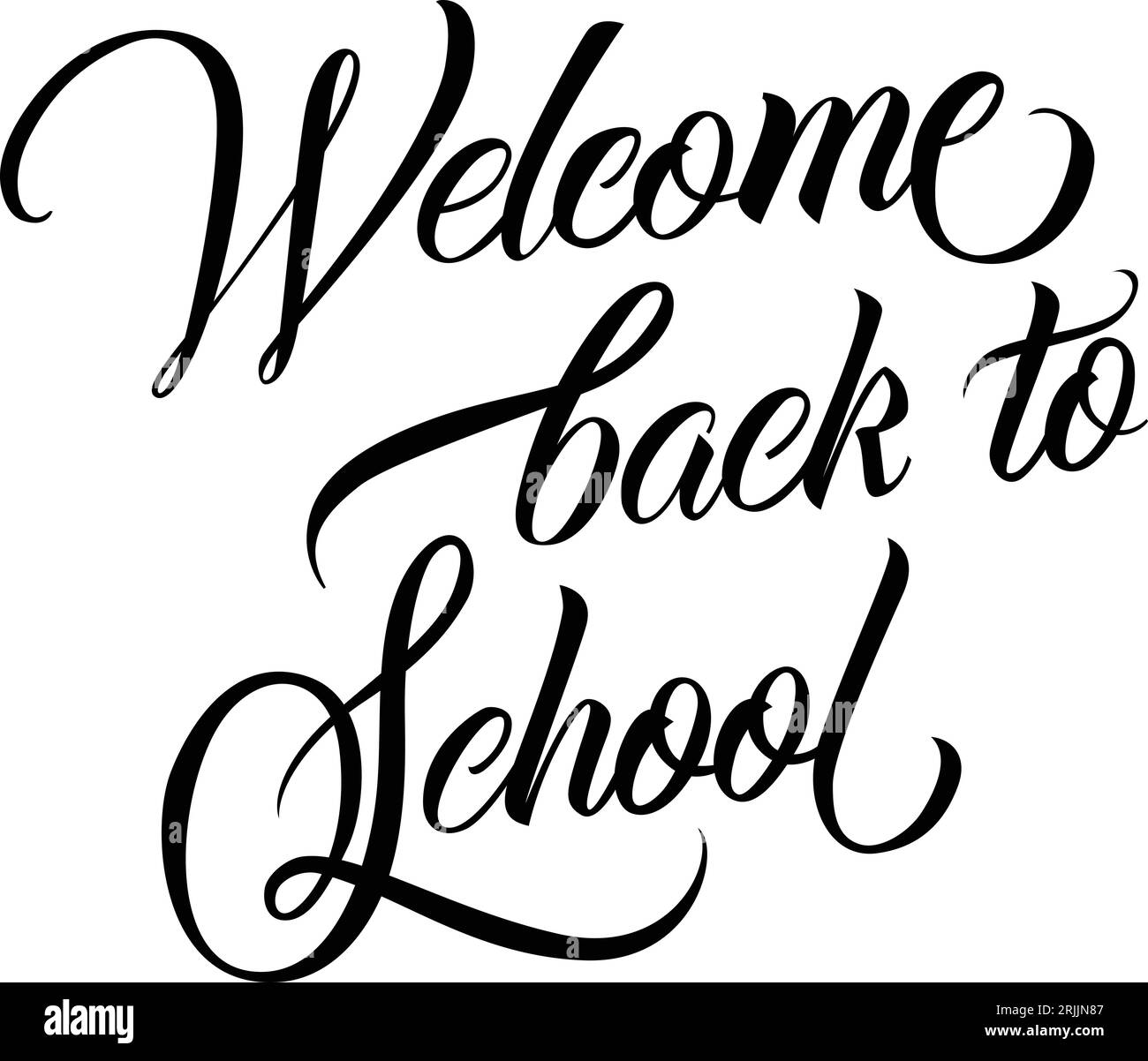 Welcome back to school lettering Stock Vector Image & Art - Alamy