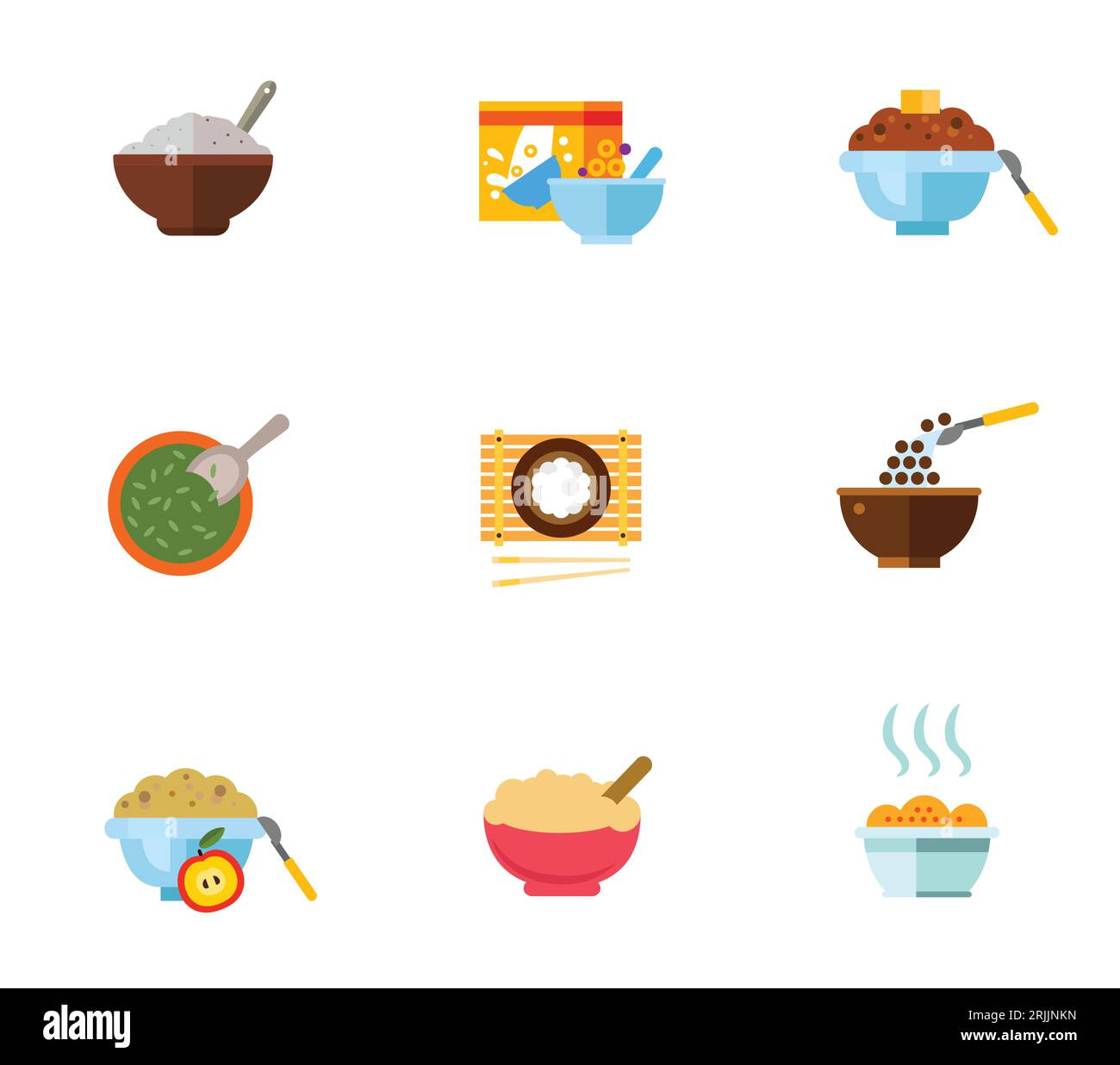 Healthy breakfast icon set Stock Vector Image & Art - Alamy