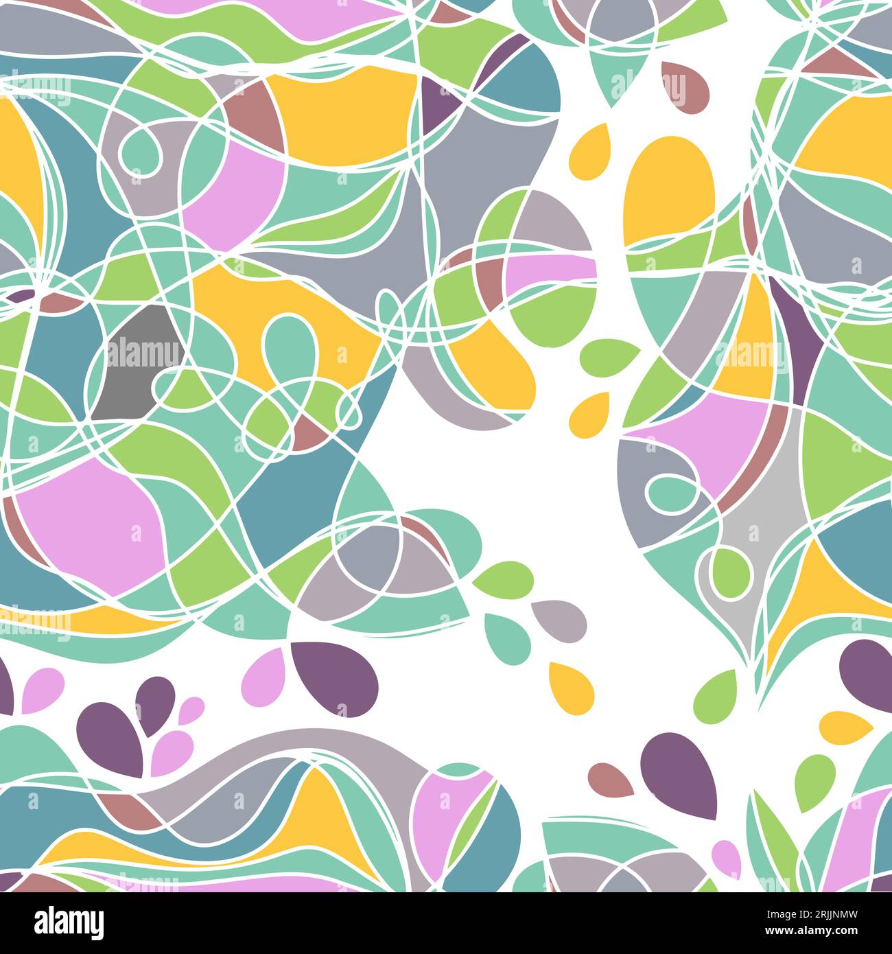Seamless pattern of abstract shapes. Vector illustration Stock Vector ...