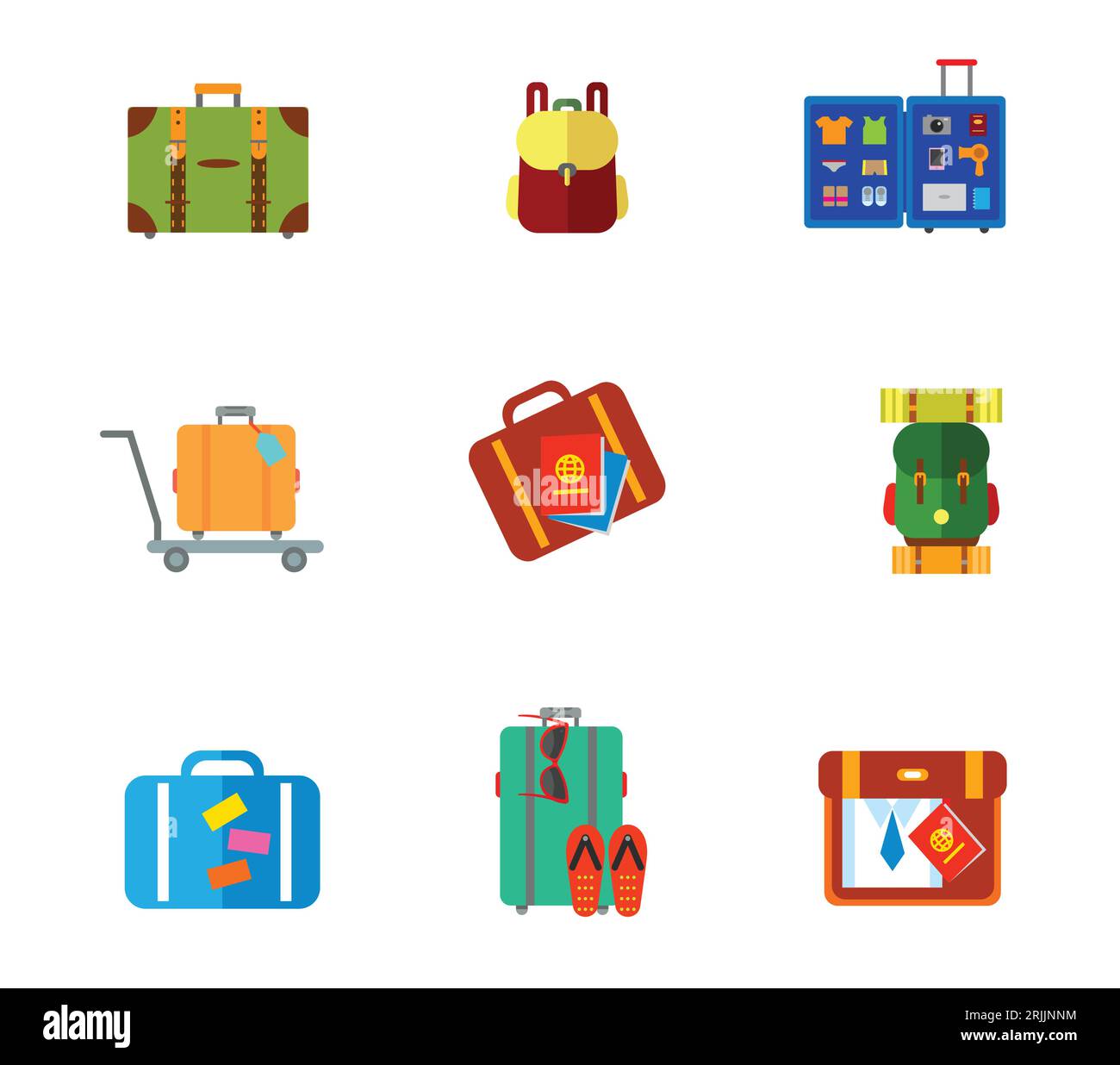 Baggage icon set Stock Vector Image & Art Alamy