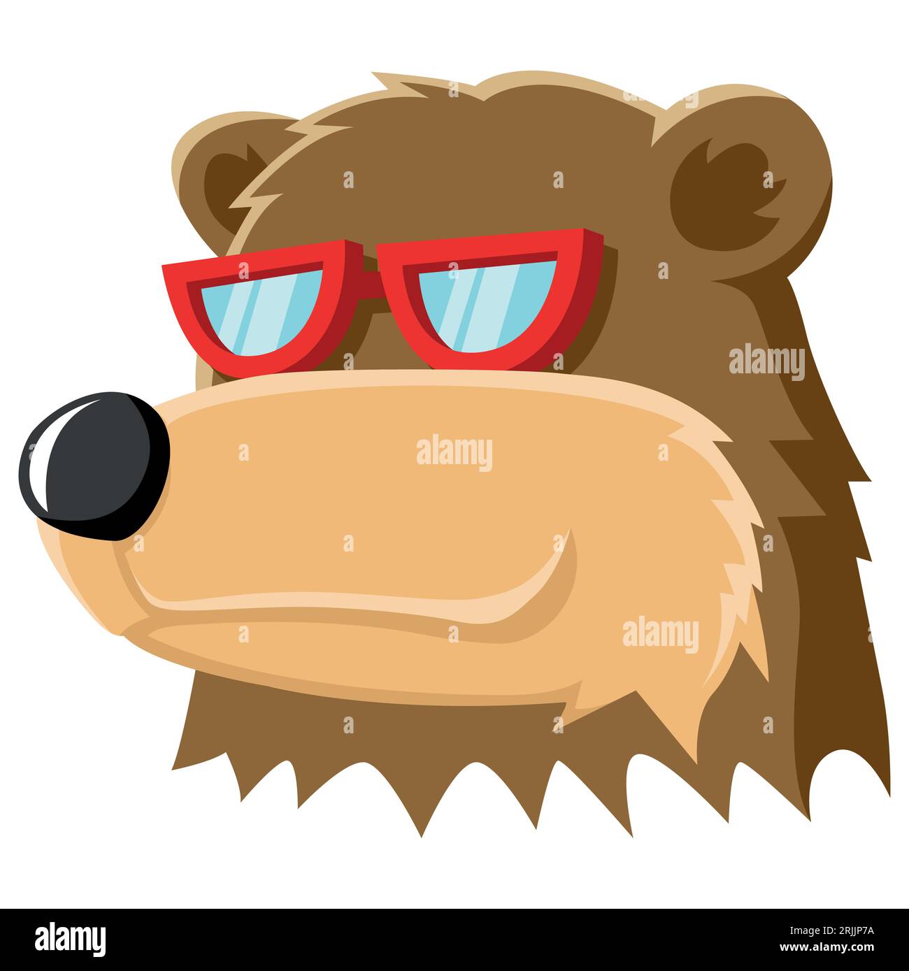 Simple flat vector illustration of bear head cartoon Stock Vector Image ...