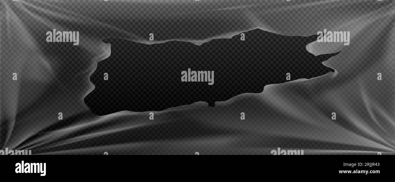 Torn vinyl cover plastic texture with hole edge background. Cd wrap