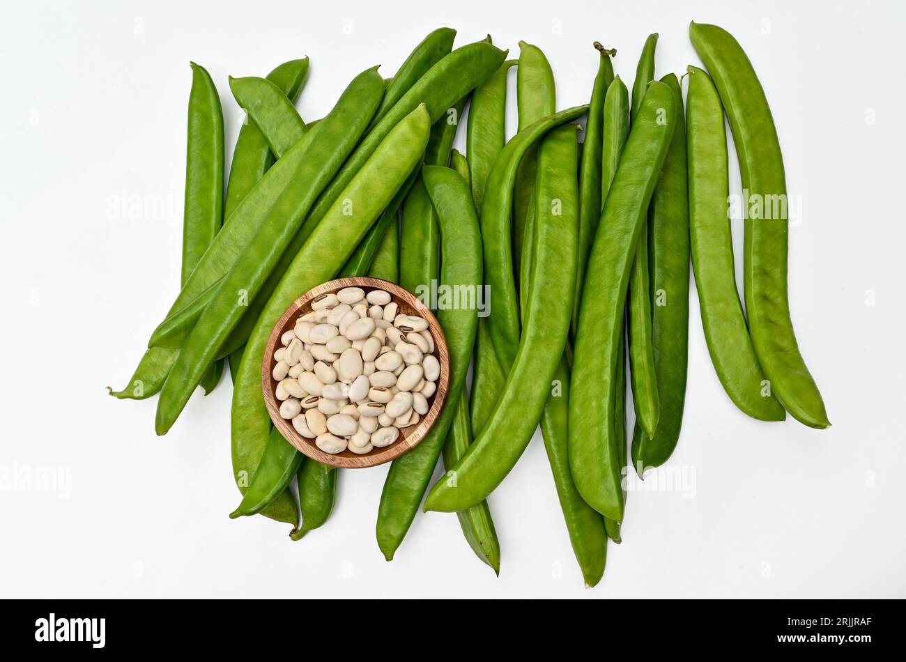 Sword beans with fresh vegetables on white background Stock Photo Alamy