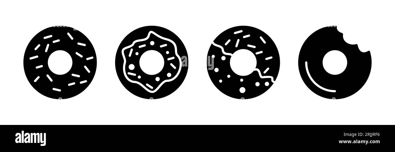 Glazed donut bite Black and White Stock Photos & Images - Alamy