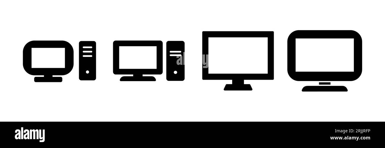 Computer icon vector. computer monitor icon Stock Vector Image & Art ...
