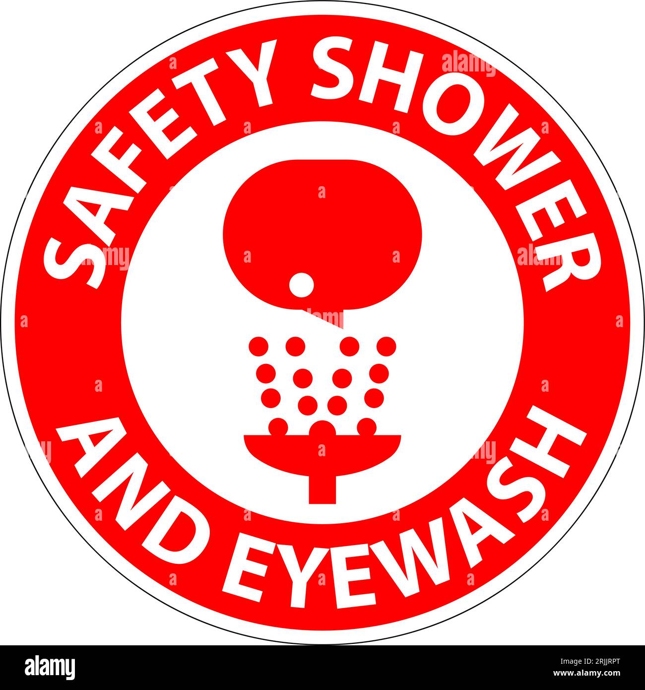 Floor Sign Safety Shower And Eyewash Stock Vector Image & Art Alamy