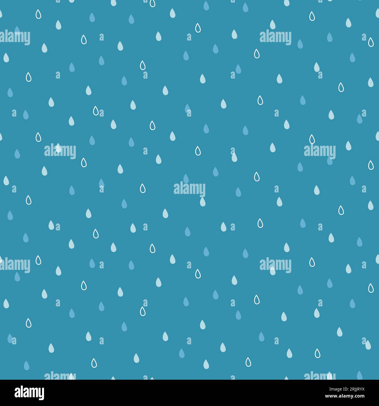 Seamless pattern with raindrops on blue background. Vector illustration ...