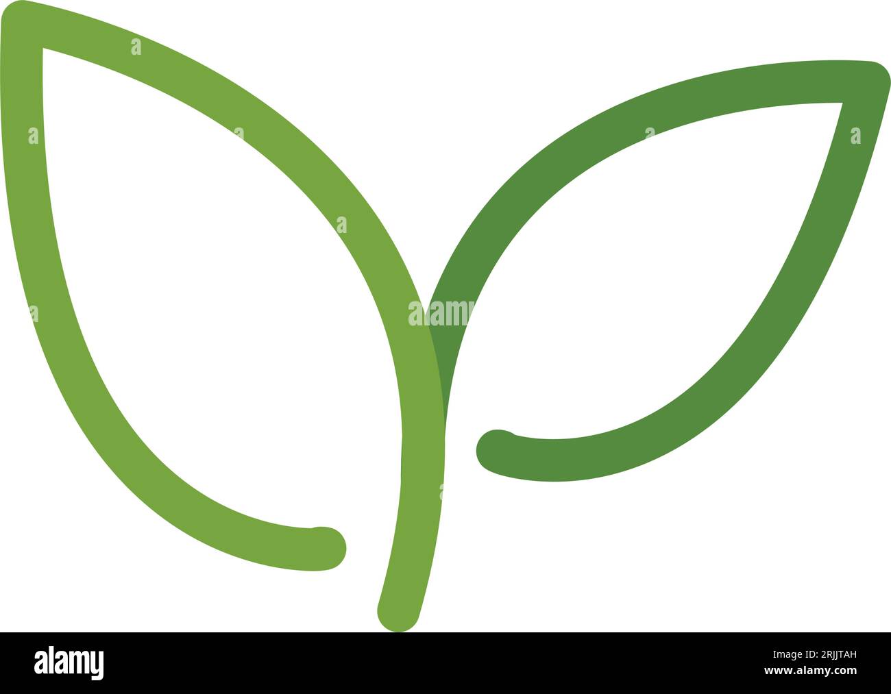 Leaf icon line design template isolated Stock Vector Image & Art - Alamy