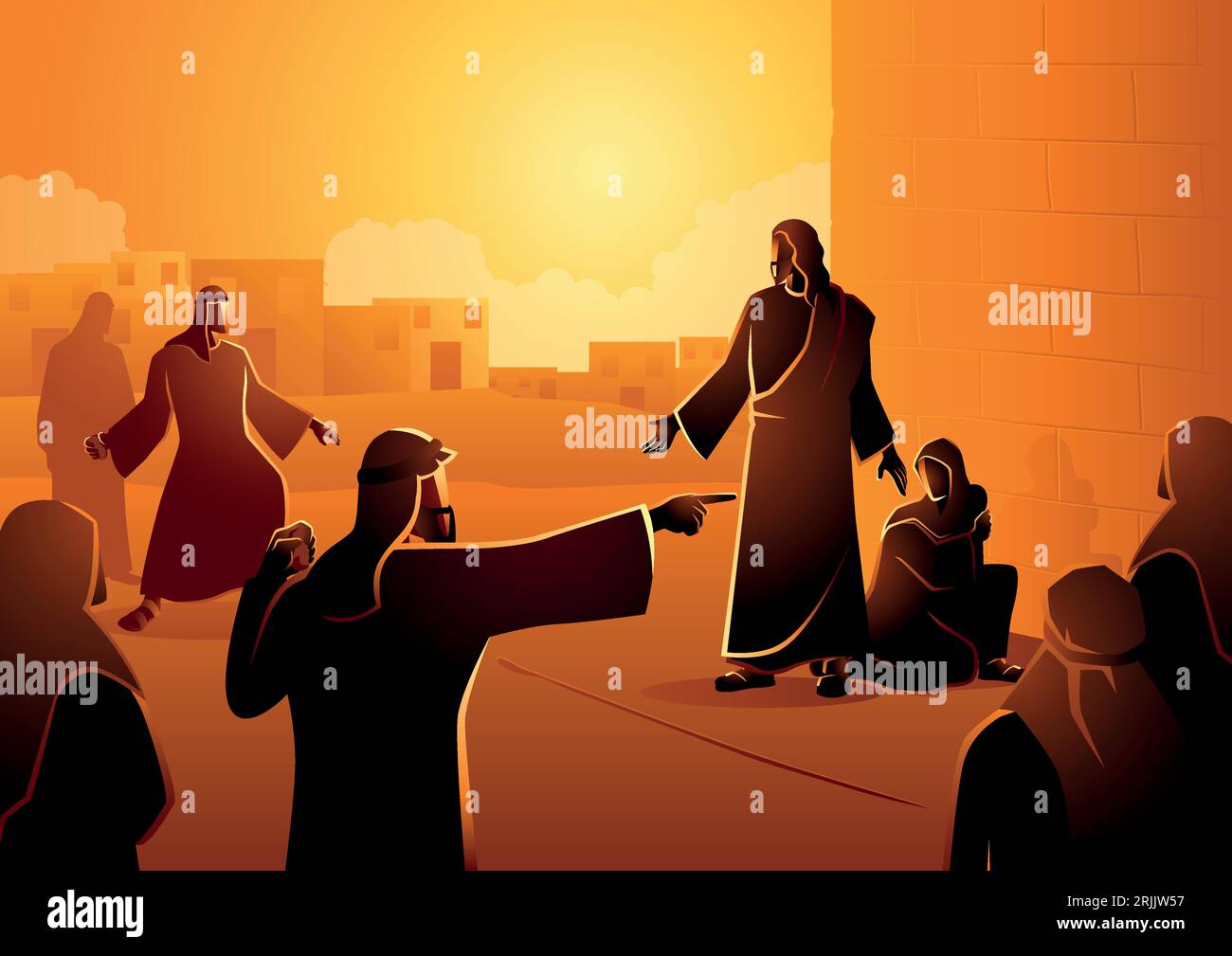 Jesus christ pharisees Stock Vector Images - Alamy