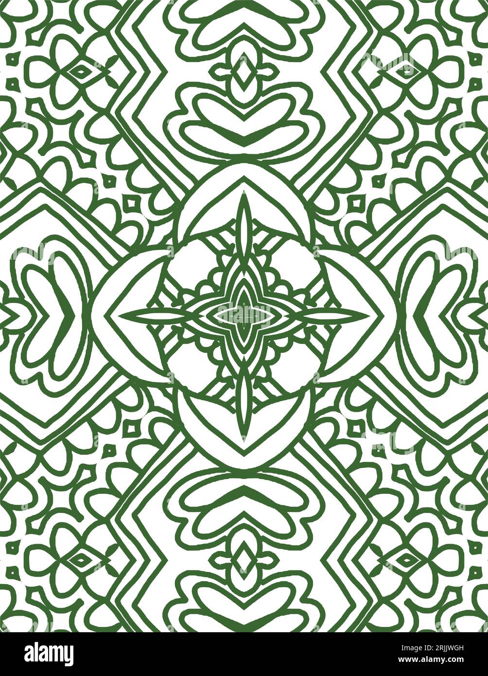 Seamless pattern with mandala ornament. Vintage decorative elements. Stock Vector