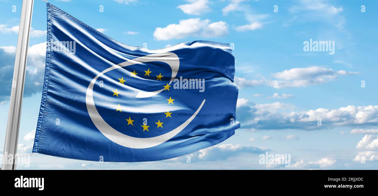 Flag Of The Council Of Europe Stock Photo Alamy