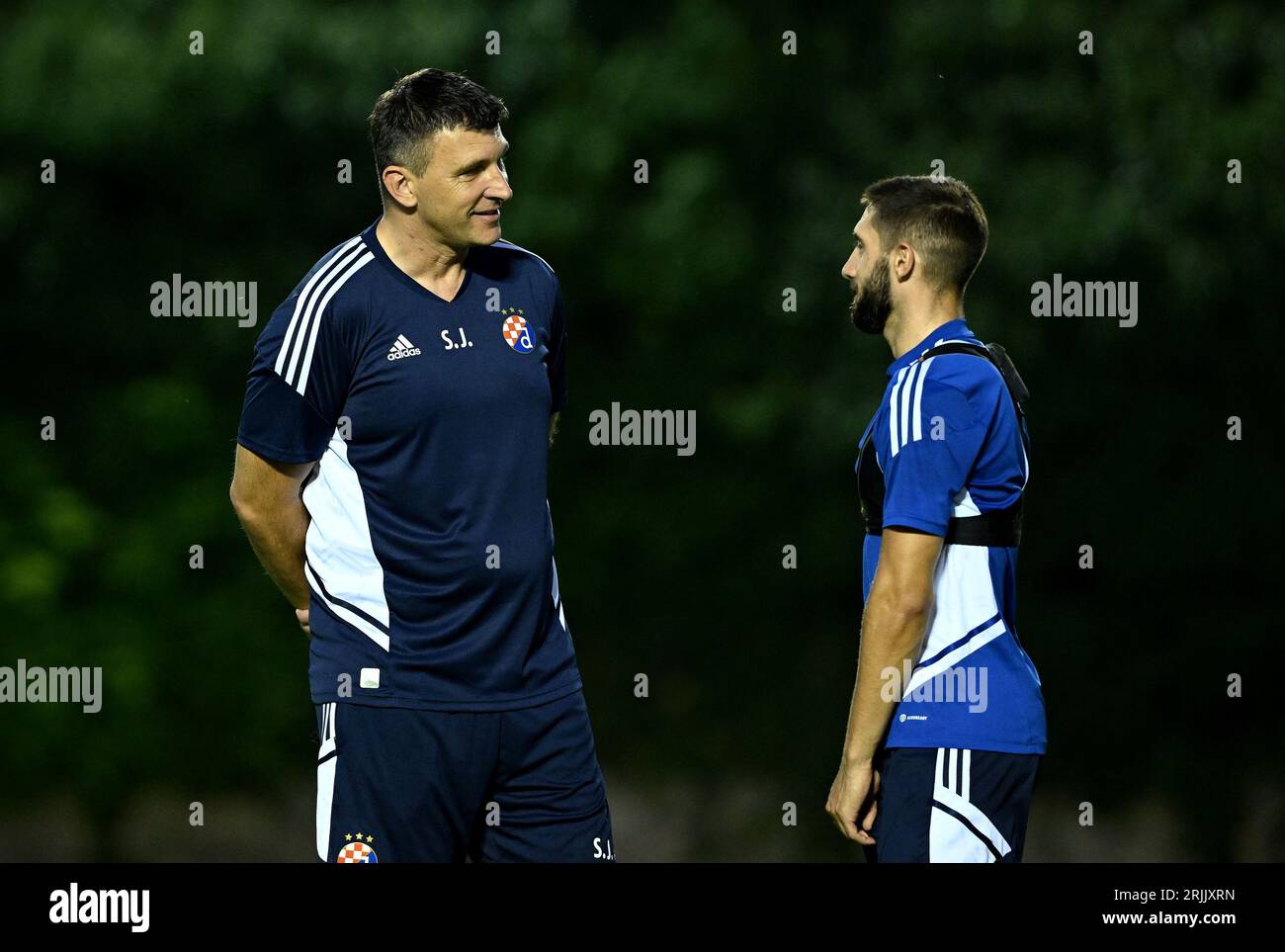 Zagreb, Croatia. 14th Aug, 2023. Coach of HNK Rijeka Sergej Jakirovic  during training session on the Rujevica Stadium, in Rijeka, Croatia, on  August 16, 2023. Rijeka will play tommorow against B36 Torshavn