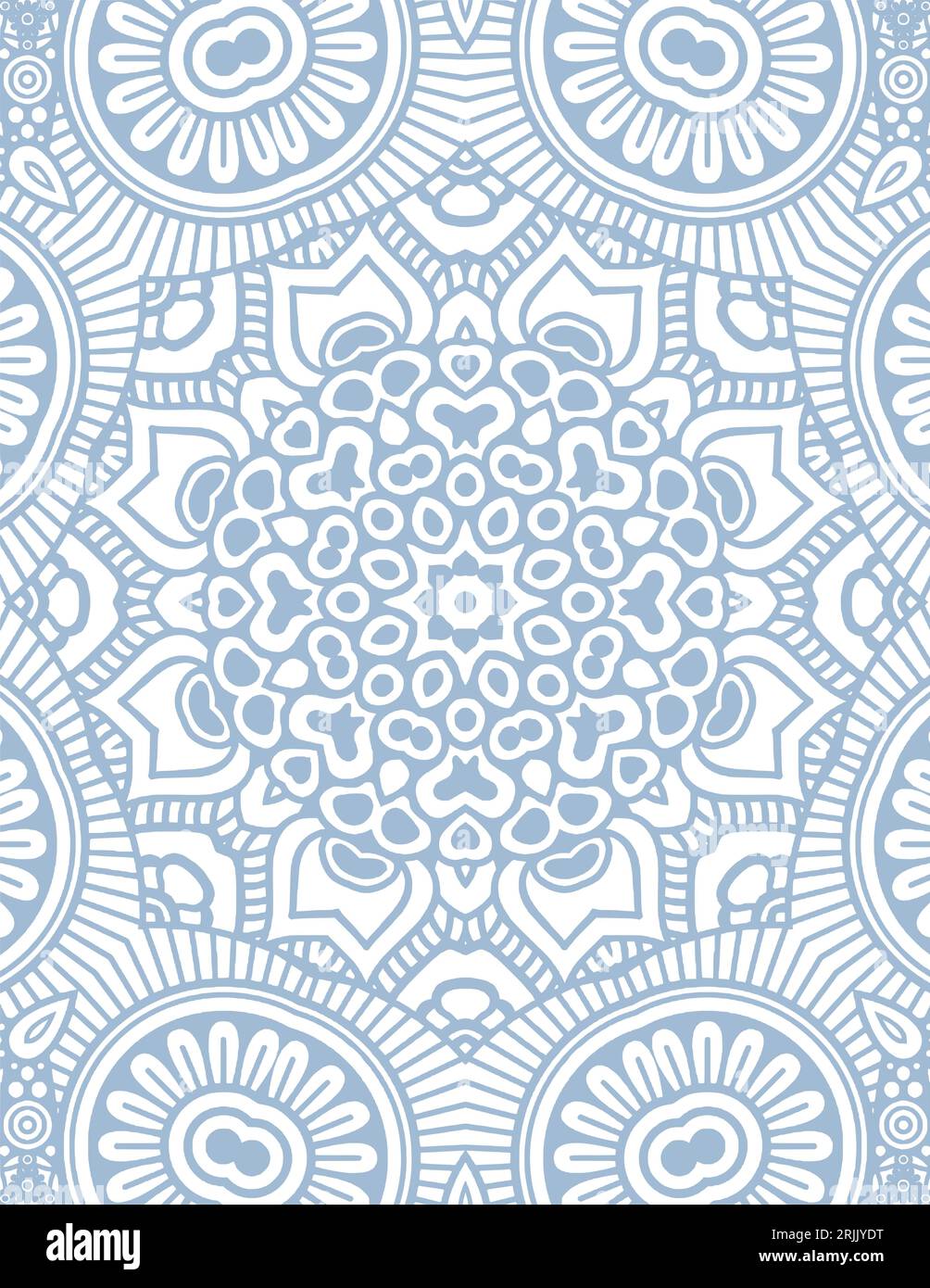 Seamless pattern with mandala ornament. Vintage decorative elements. Stock Vector