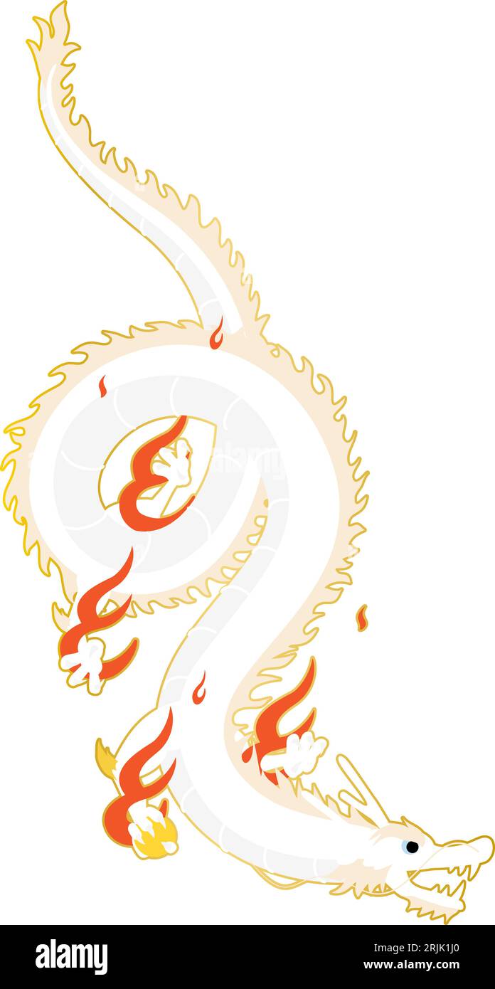 Descending dragon (serpent), New Year's card material for the year of
