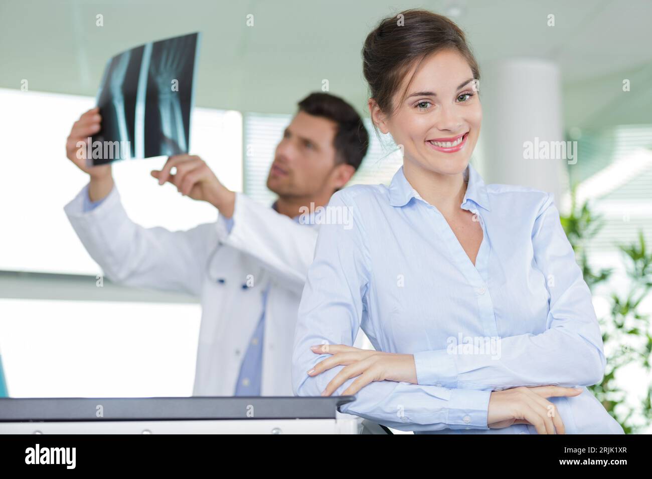 medical team examining an x-ray Stock Photo - Alamy
