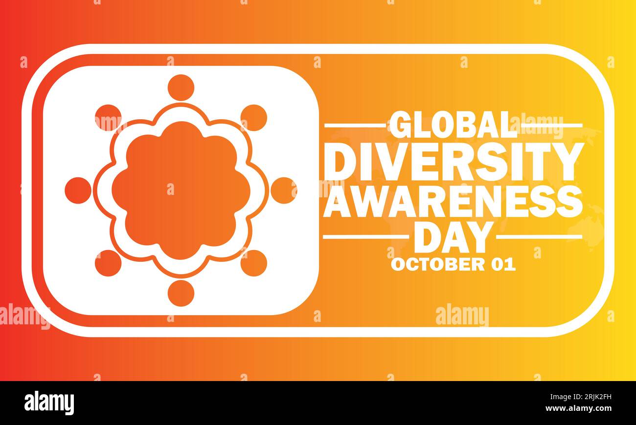Global Diversity Awareness Day Vector Template Design Illustration. October 01. Suitable for greeting card, poster and banner Stock Vector