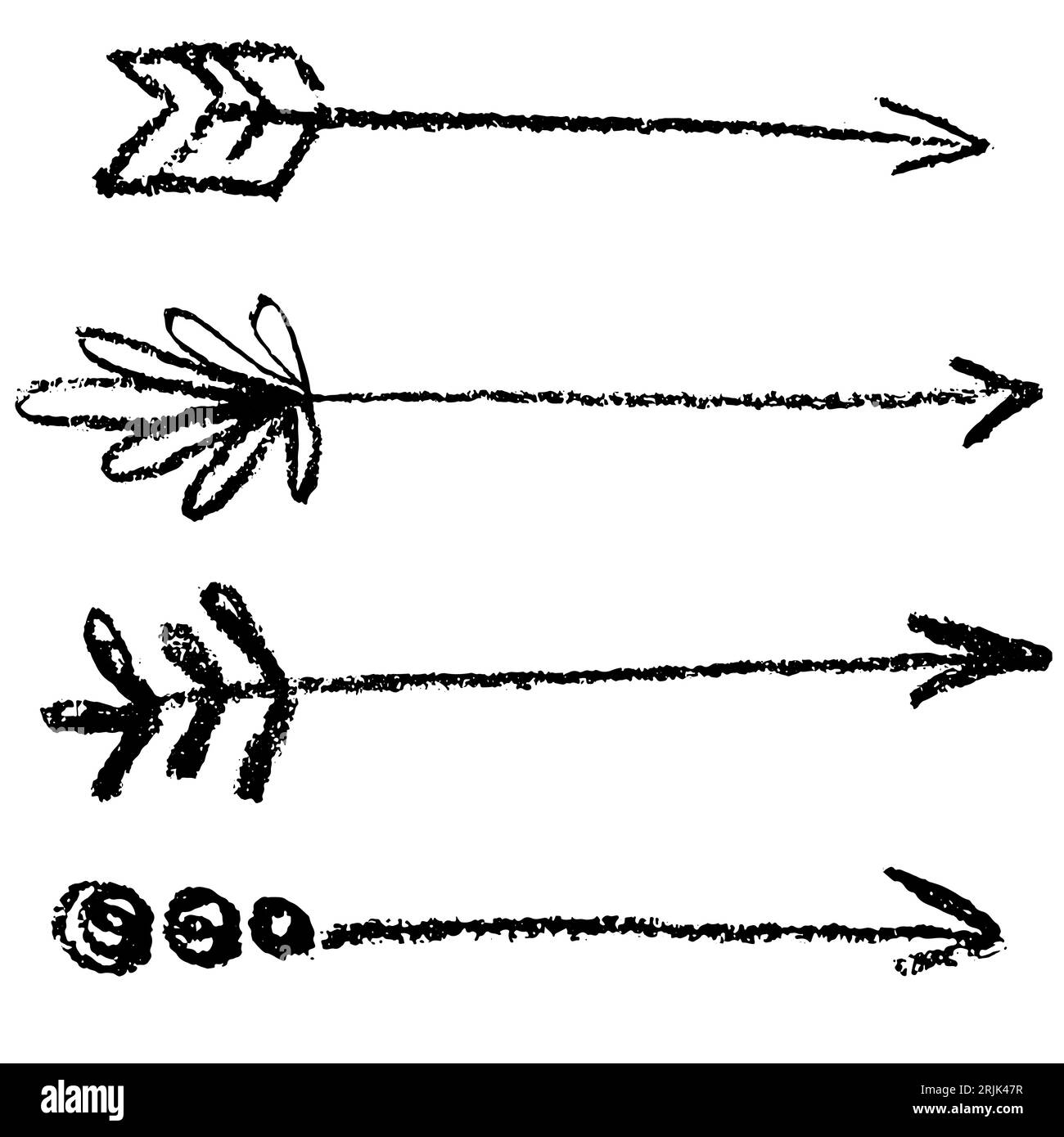 Set of Chalk Hand Drawn Boho Style Arrows Stock Vector Image & Art - Alamy