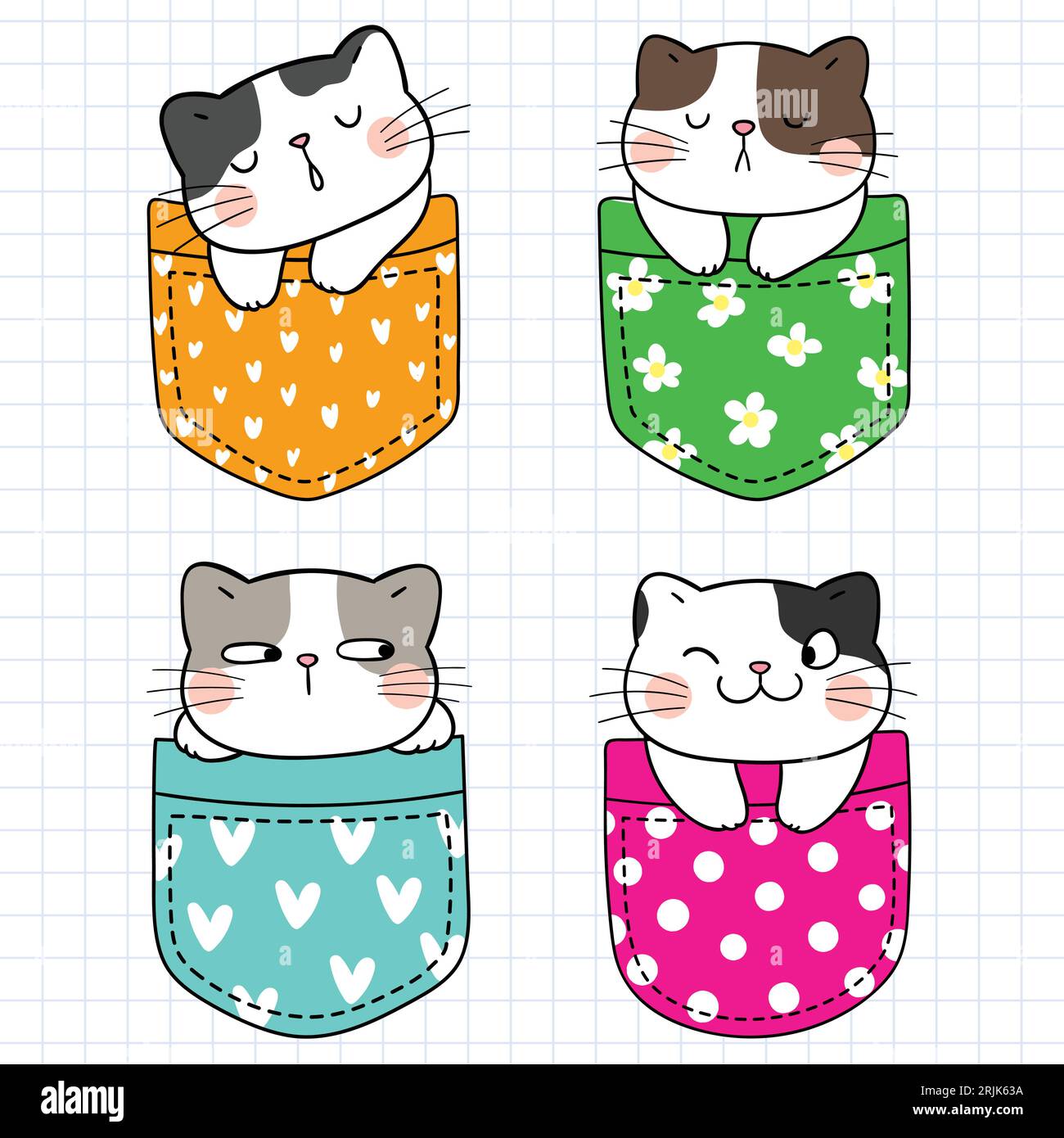 Animals in pockets Stock Vector Images - Alamy