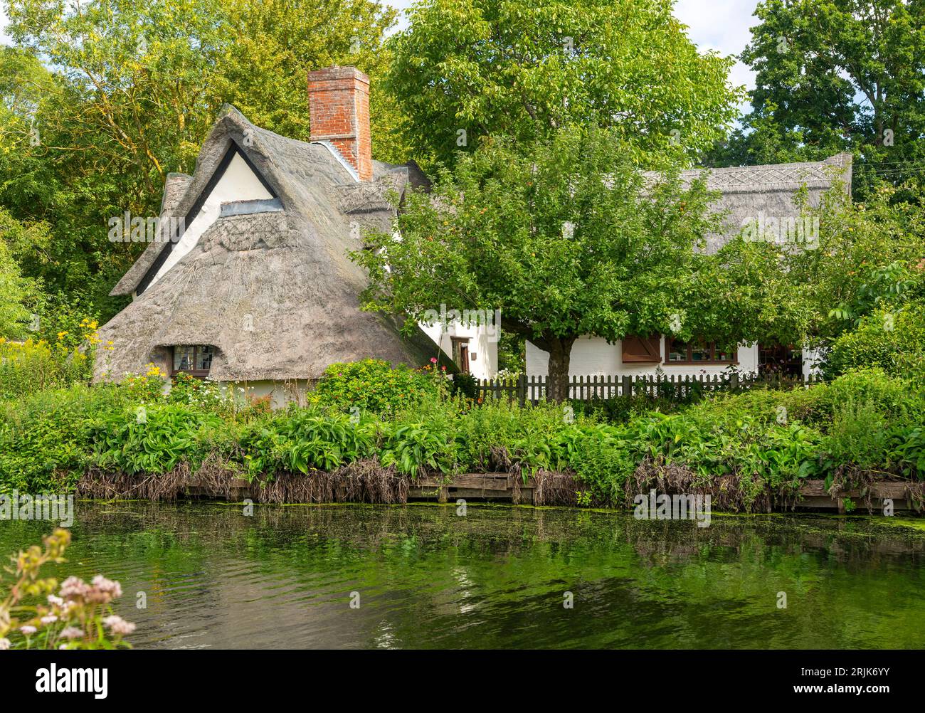 Thatched Bridge Cottage, Flatford Mill, East Bergholt, Suffolk, England
