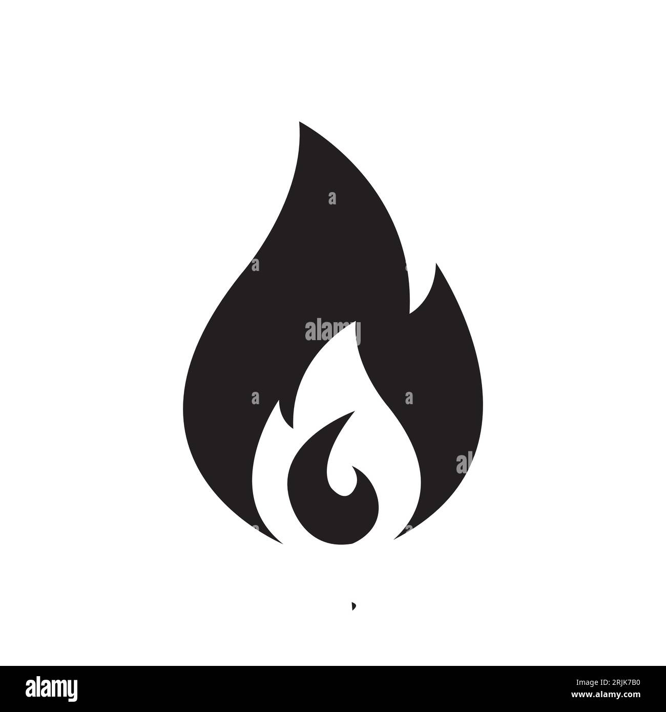 Fire sign. Fire fire icon isolated on a white background. Vector illustration Stock Vector