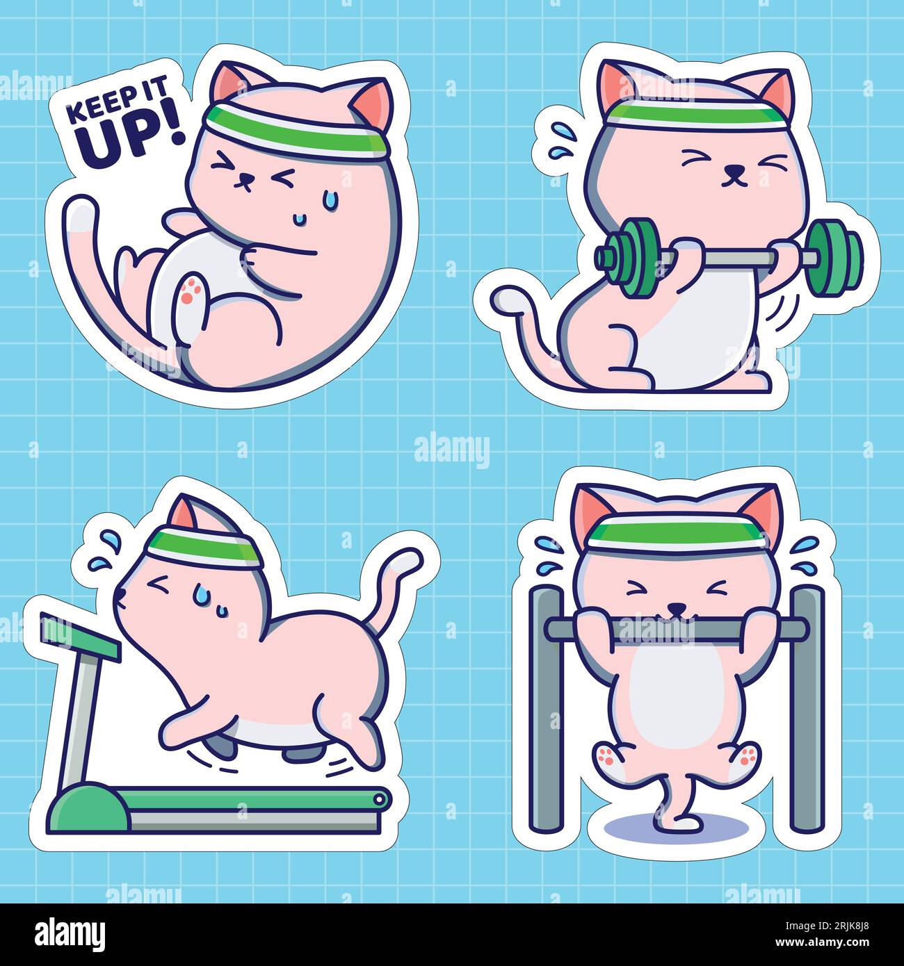 Set of cute hand drawn cats in pockets Vector Illustration Stock Vector ...