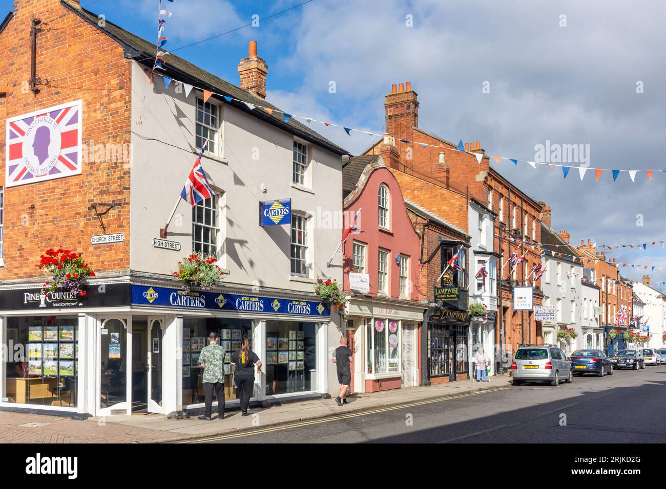 High Street, Stony Stratford, Buckinghamshire, England, United Kingdom Stock Photo