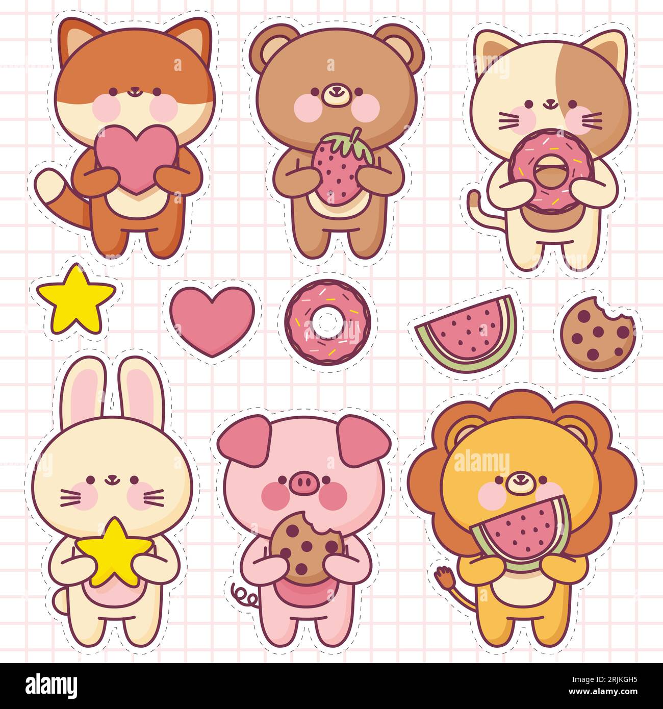 Vector cute baby animal set Stock Vector Image & Art - Alamy
