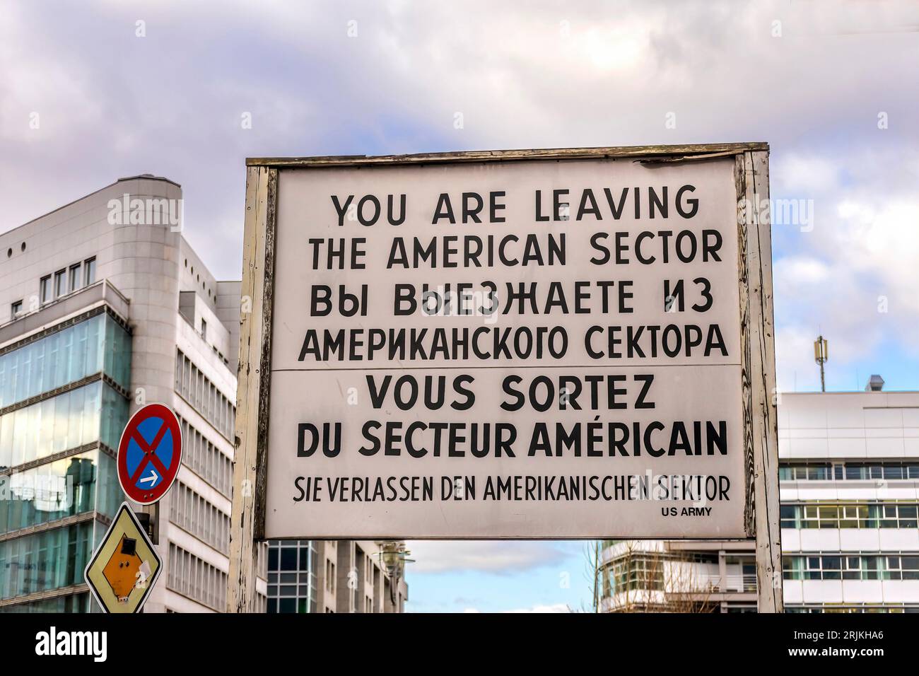 Famous Sign American Sector Checkpoint Charlie Today Most Well Known