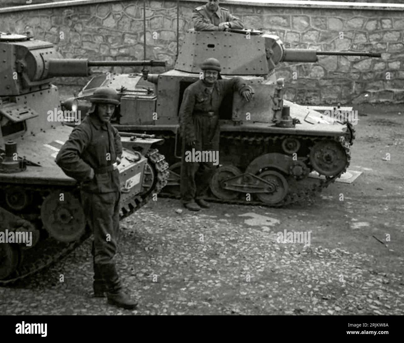 World War II ITALY. Tanks, L6/40, PzKpfw L6 733(i) of the Luftwaffe