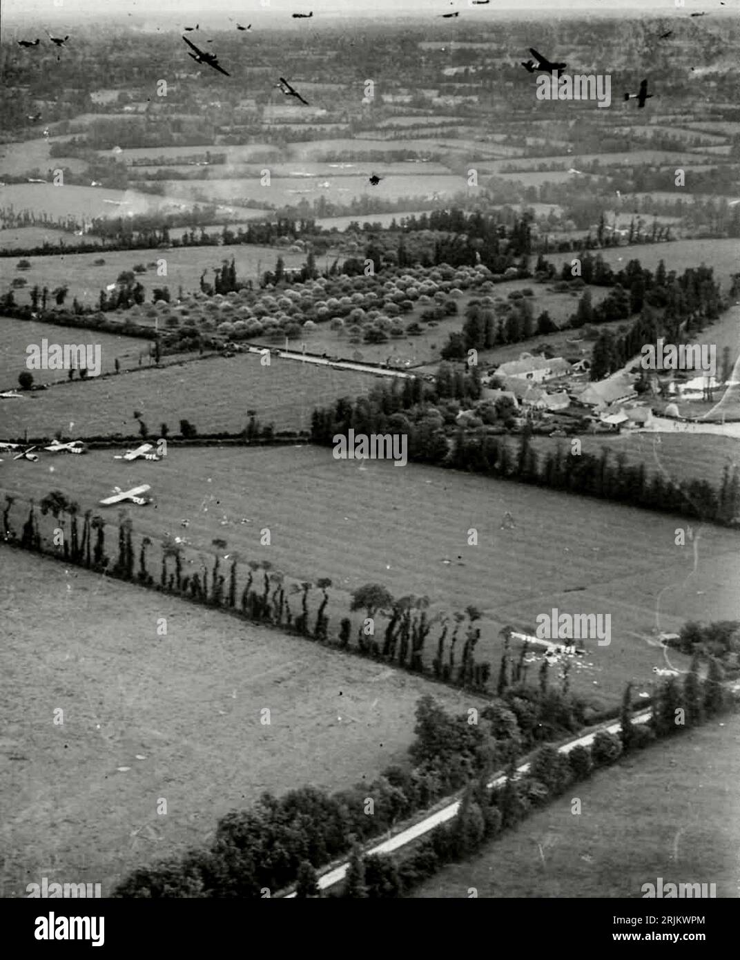 World War II FRANCE. Invasion of Normandy 1944, Gliders Near