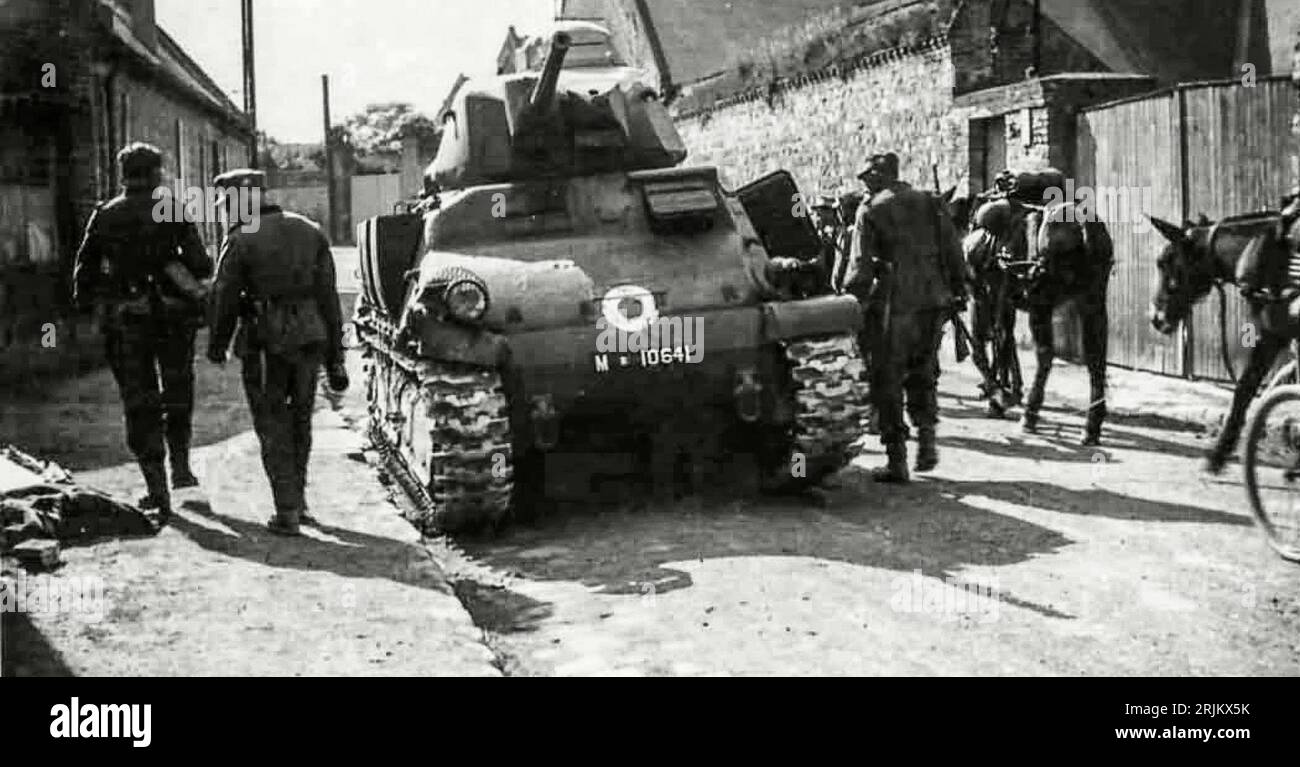 World War II FRANCE. Tanks, Somua S35, Somua S35 M10641 after