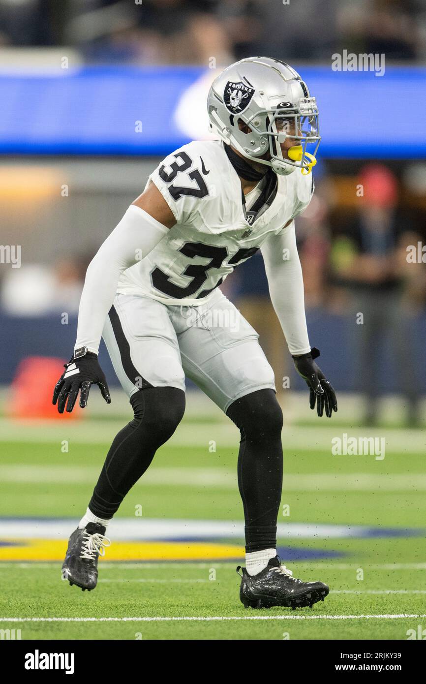 Las Vegas Raiders cornerback Tyler Hall #37 plays during pre-season NFL  football game against the San Francisco 49ers Sunday, Aug. 13, 2023, in Las  Vegas. (AP Photo/Denis Poroy Stock Photo - Alamy