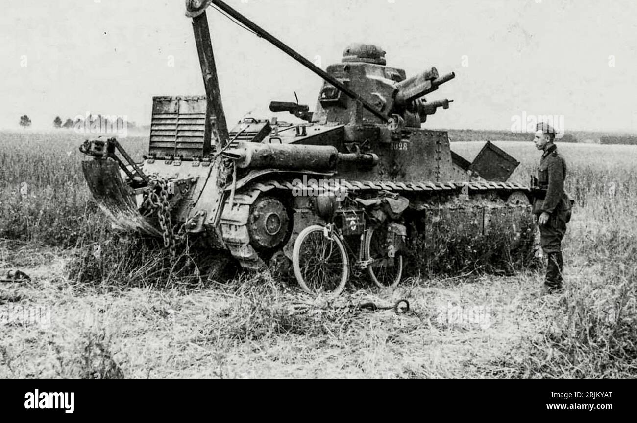 World War II - FRANCE. Tanks, D1, D1 tank 1028. The D1 was a French light  tank used during the first years of World War II. It was designed in 1933  Stock Photo - Alamy