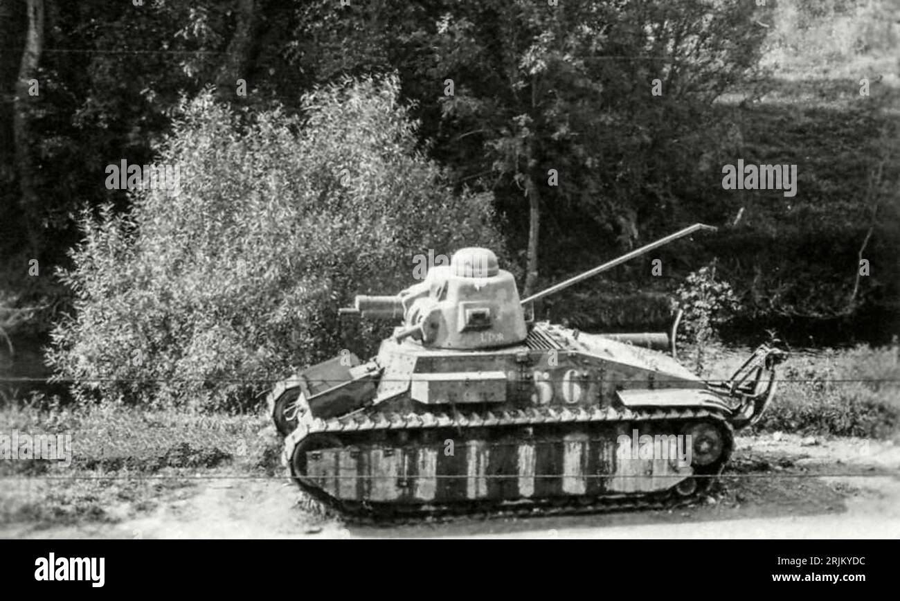 World War II - FRANCE. Tanks, D1, Abandoned D1 number 56. World War II ...