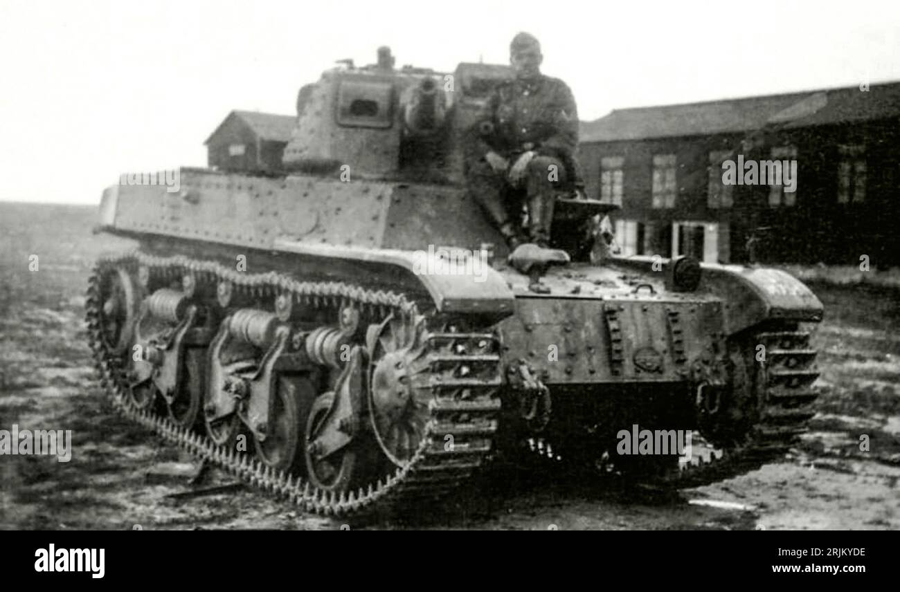 World War II FRANCE. Tanks, AMC 35, ACG1 tank. The AMC 35 (or