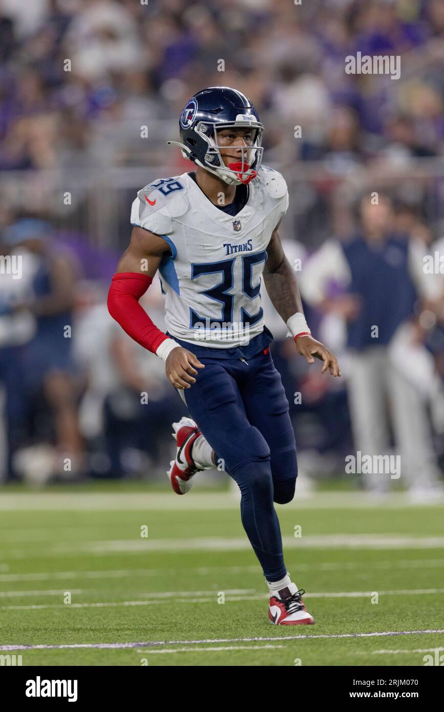 Tennessee Titans safety Matthew Jackson (39) in action during the