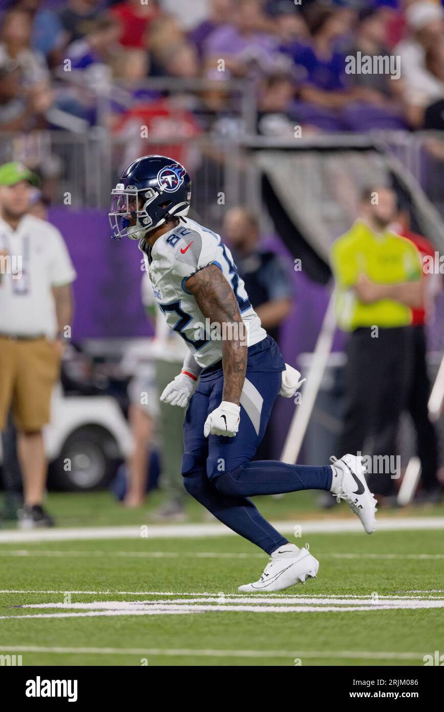 Tennessee Titans wide receiver Tre'Shaun Harrison pratices before an NFL  preseason game against the Chicago Bears Saturday, Aug. 12, 2023, in  Chicago. (AP Photo Erin Hooley Stock Photo - Alamy