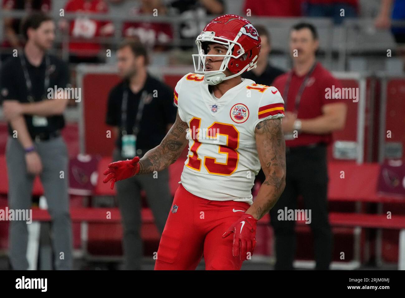 Kansas City Chiefs wide receiver Ty Fryfogle catches a pass during the NFL  football team's organized team activities Thursday, June 1, 2023, in Kansas  City, Mo. (AP Photo/Charlie Riedel Stock Photo - Alamy