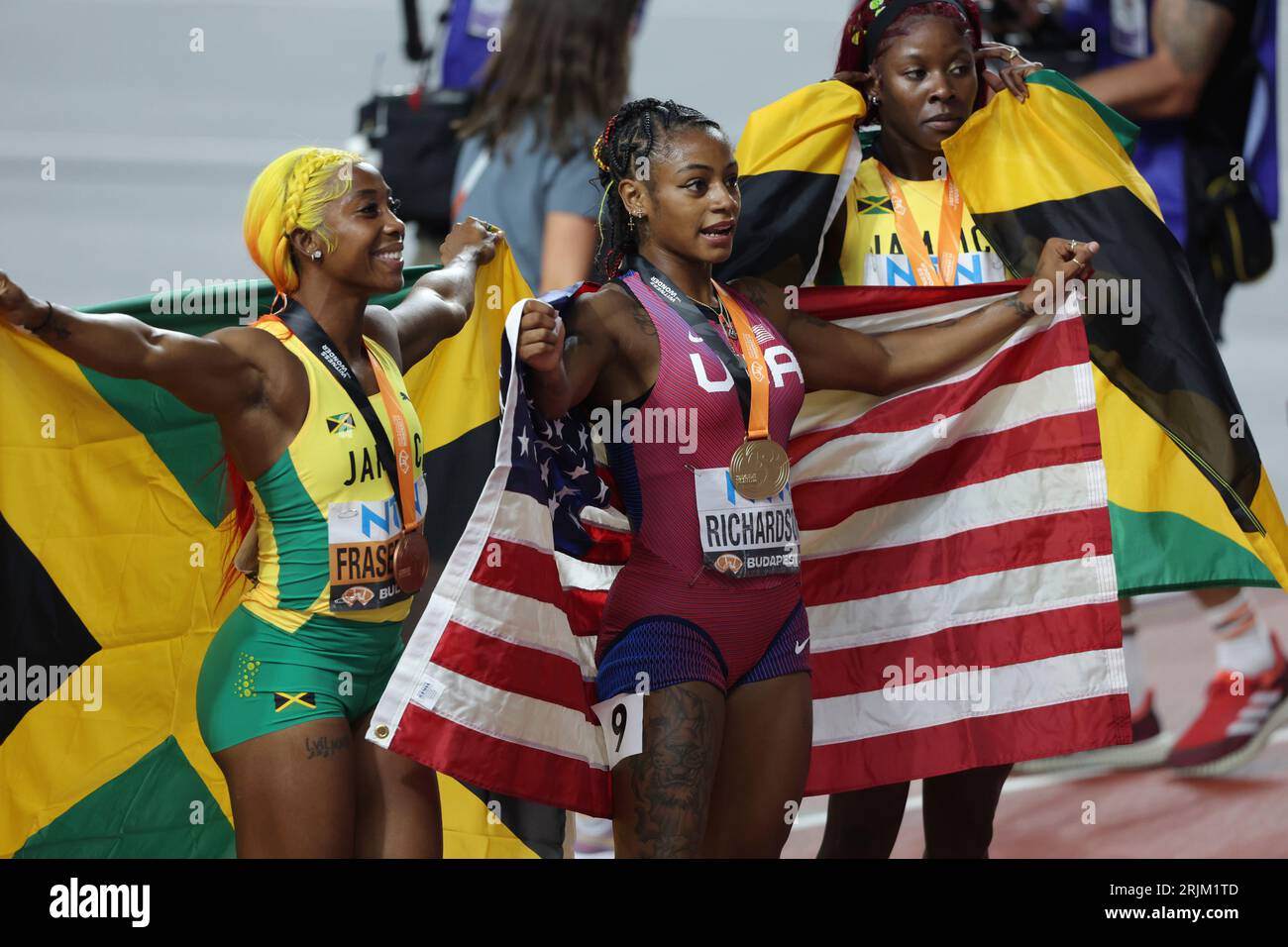 Jamaica's Shelly-Ann Fraser-Pryce, bronze, USA's Sha'Carri Richardson ...