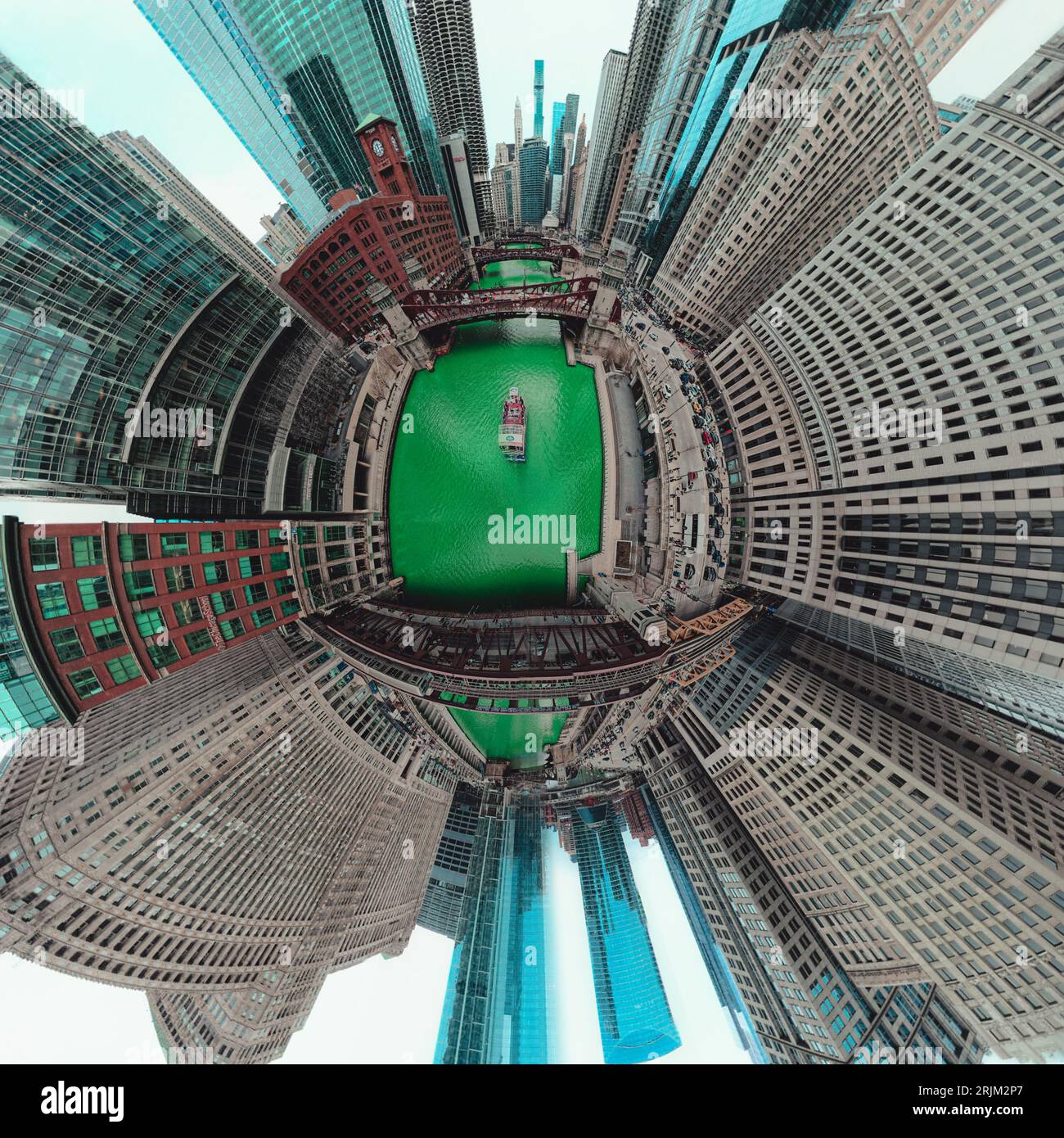 Aerial view skyscrapers silhouette hi-res stock photography and images ...