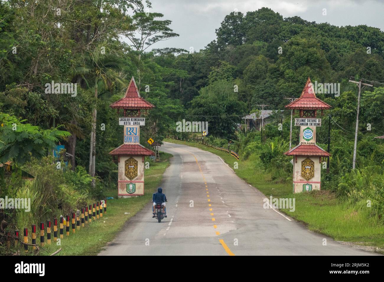 Entikong street scenes, West Kalimantan, Indonesia, Borneo Entikong is