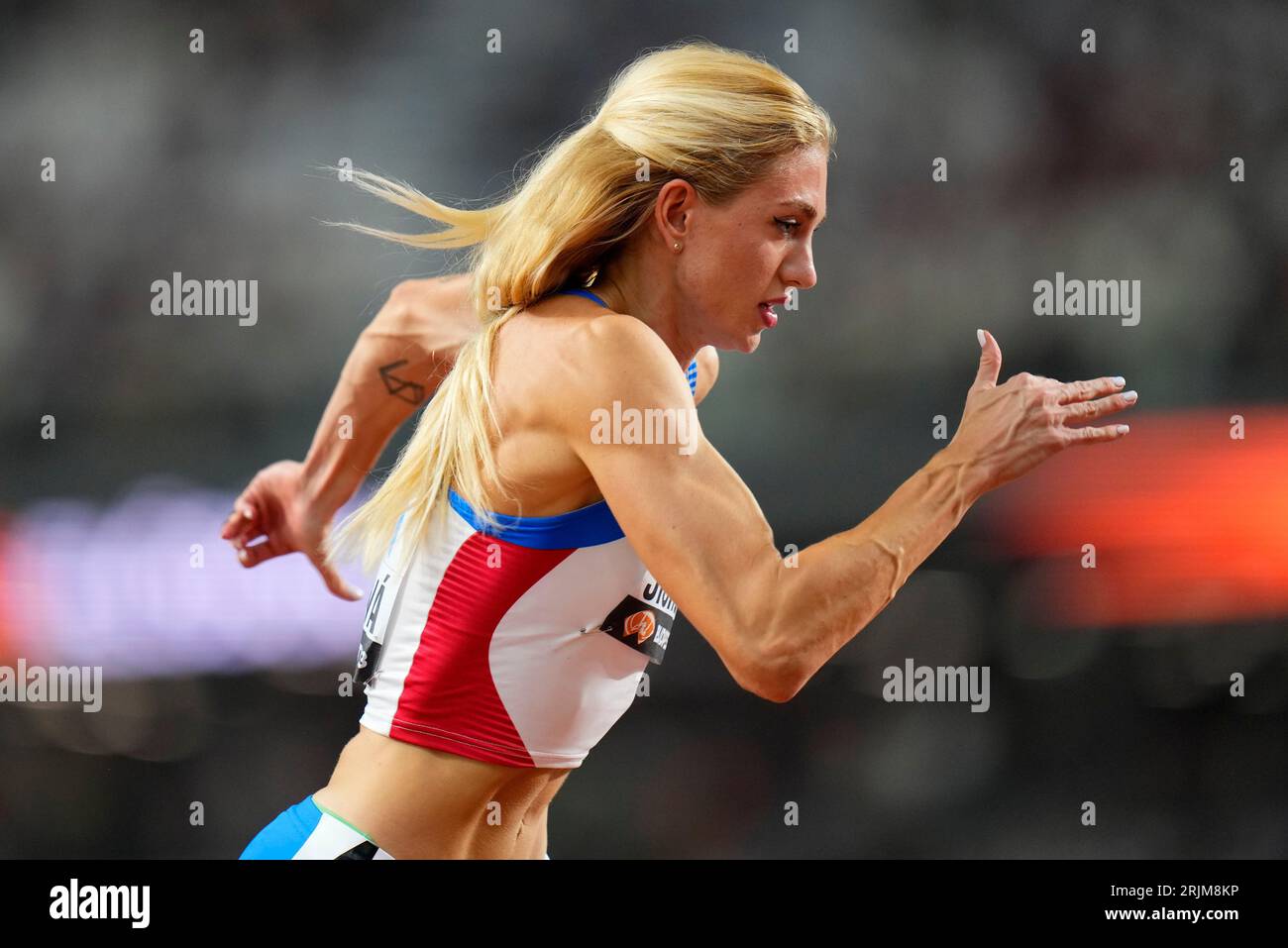 Nikoleta Jichova, of the Czech Republic starts a Women's 400-meters