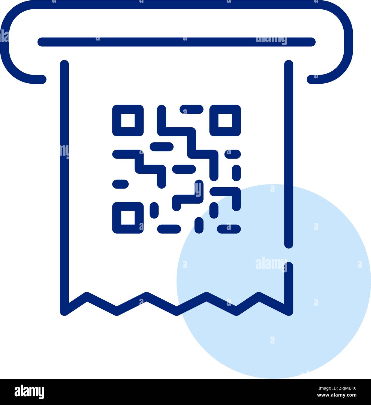 Qr code printed out on check. Pixel perfect icon Stock Vector Image ...