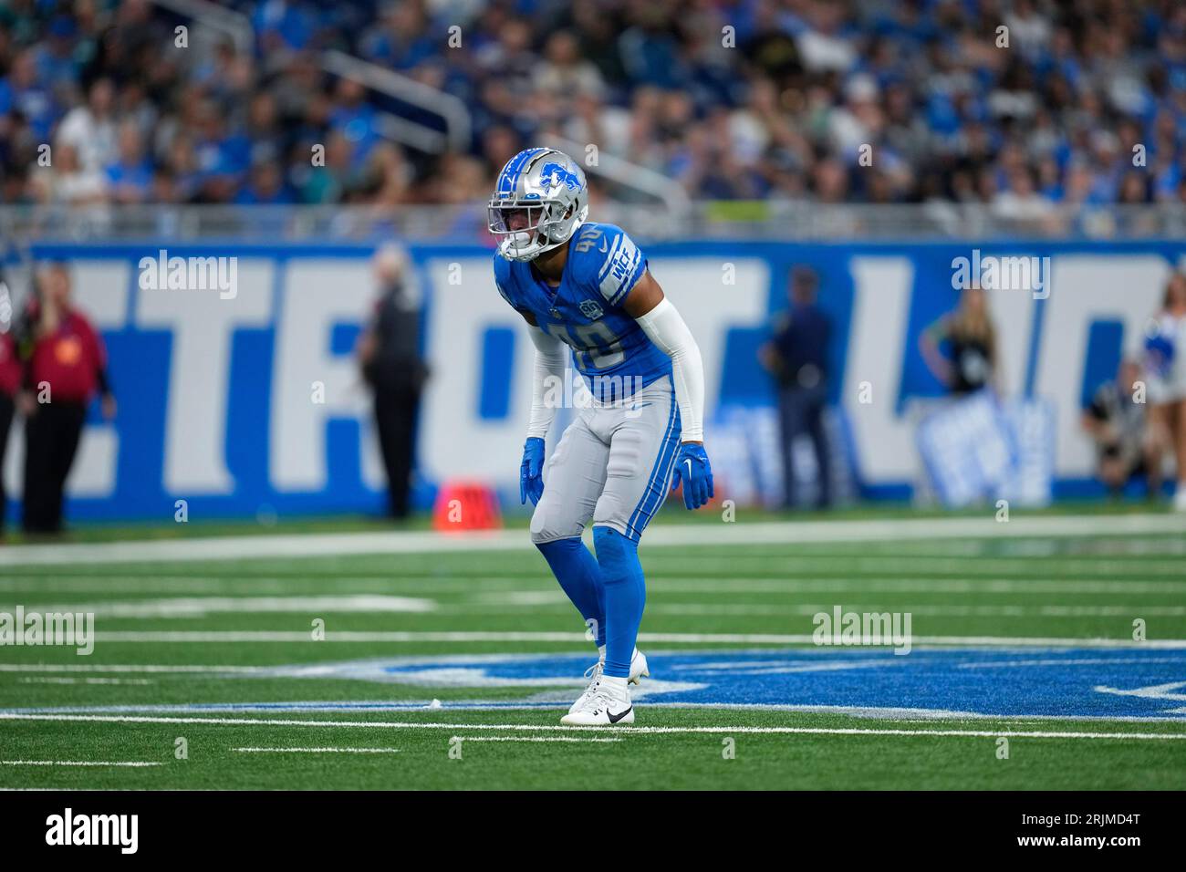 Detroit Lions safety Brandon Joseph (40) plays against the Jacksonville