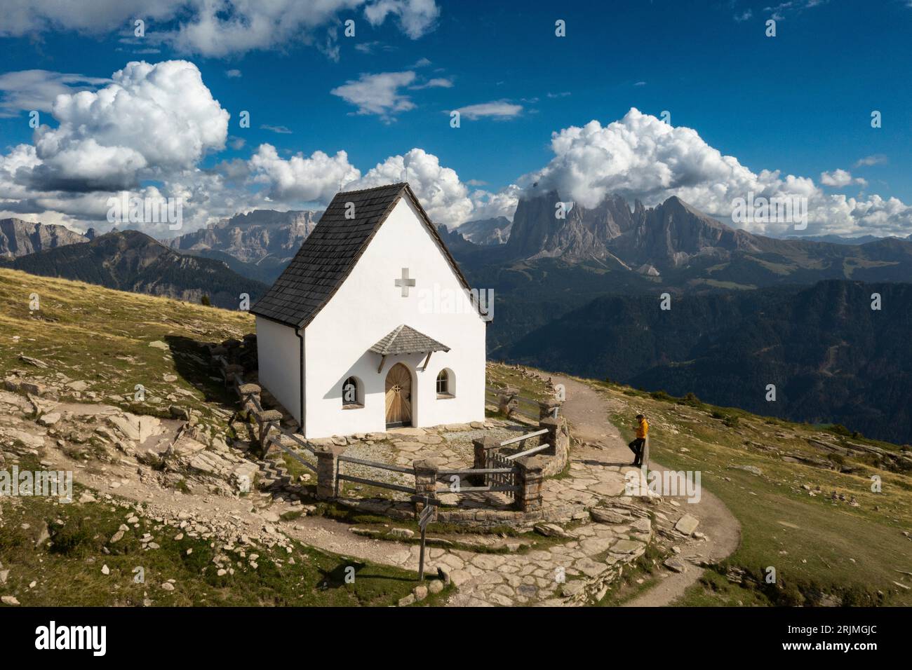 Val Gardena, a valley at Dolomites Stock Photo