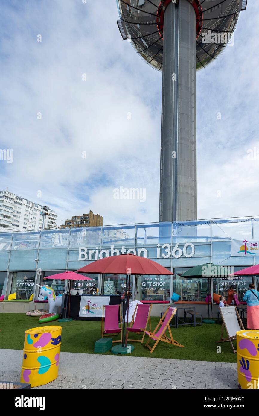 Brighton, united kingdom, 23, August 2023 The British Airways i360 ...